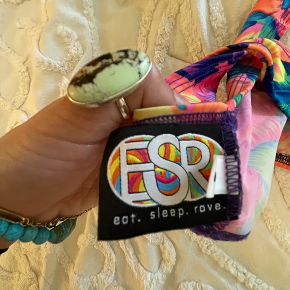 Eat, Sleep, Rave Floral Top - Picture 3 of 4